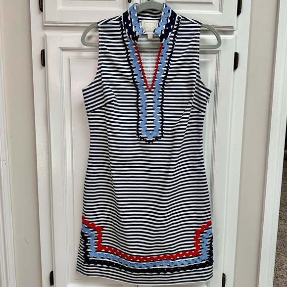 Sail to Sable Sleeveless Classic Tunic Dress with Ric-Rac Size Small - Picture 2 of 11
